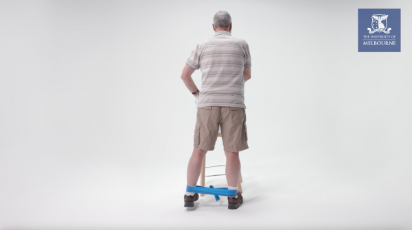 Standing side leg raise band finish